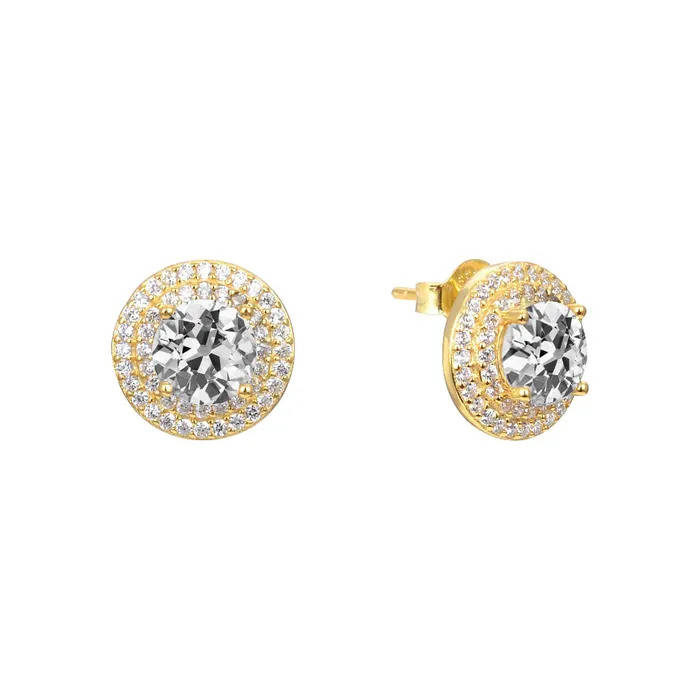 Yellow Gold Halo Stud Earrings Old Miner Genuine Diamond 5 Ct HarryChadEntcom Earrings Yellow Gold Halo Stud Earrings Old Miner Genuine Diamond 5 Ct HarryChadEntcom Earrings