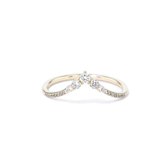 13mm Graduating Diamond Chevron Ring Princess Bride Diamonds Rings