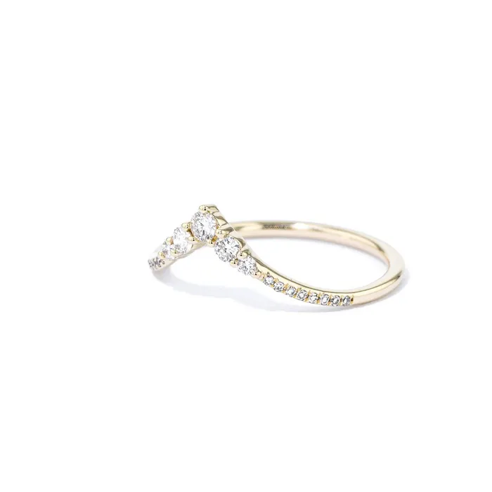 13mm Graduating Diamond Chevron Ring Princess Bride Diamonds Rings
