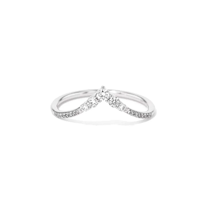 13mm Graduating Diamond Chevron Ring Princess Bride Diamonds Rings
