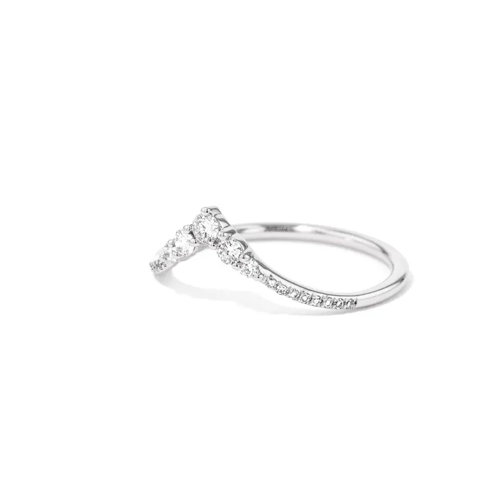 13mm Graduating Diamond Chevron Ring Princess Bride Diamonds Rings