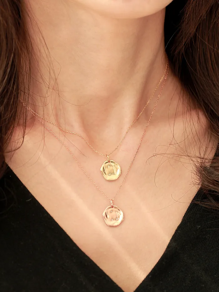 14K 18K Gold Coin Necklace MinimalBijoux Necklaces