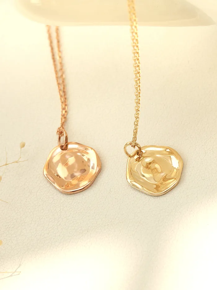 14K 18K Gold Coin Necklace MinimalBijoux Necklaces