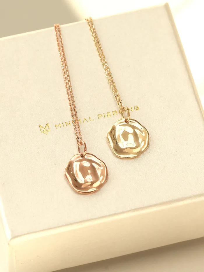 14K 18K Gold Coin Necklace MinimalBijoux Necklaces
