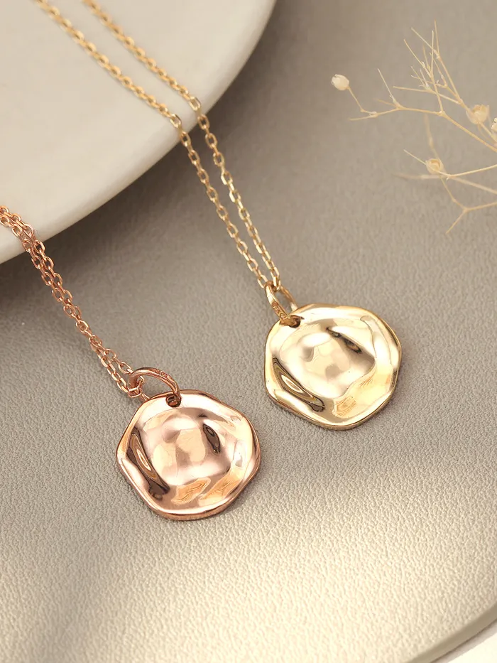14K 18K Gold Coin Necklace MinimalBijoux Necklaces