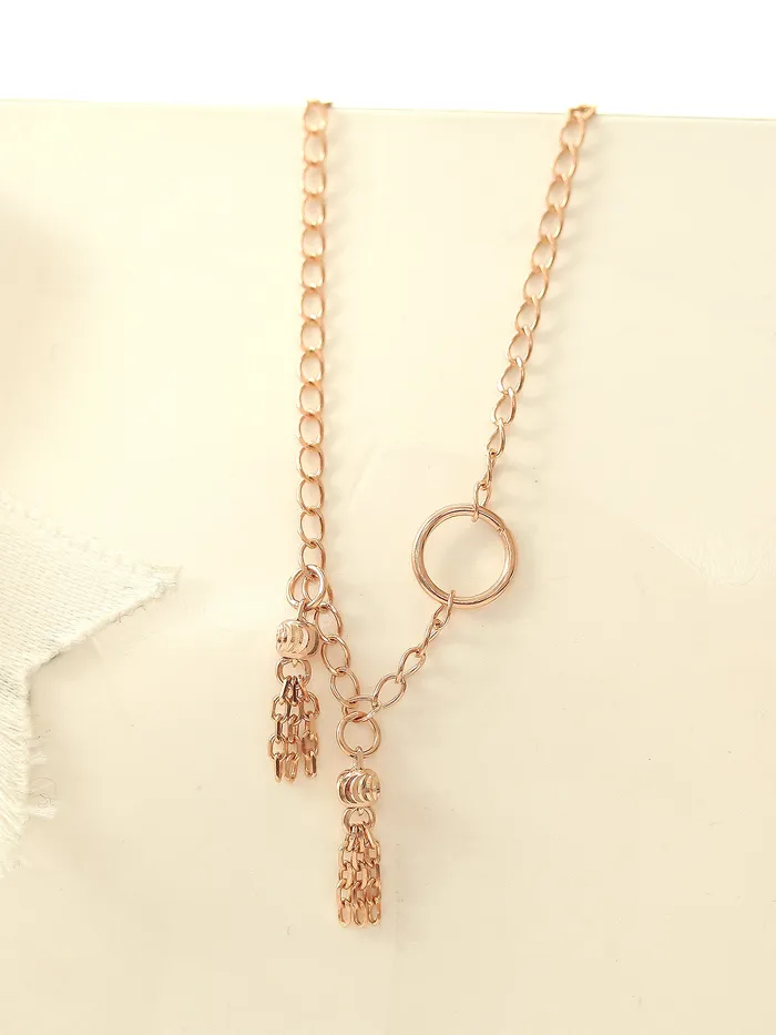 14K 18K Gold Tassel Chain Anklet MinimalBijoux PreStyled Sets