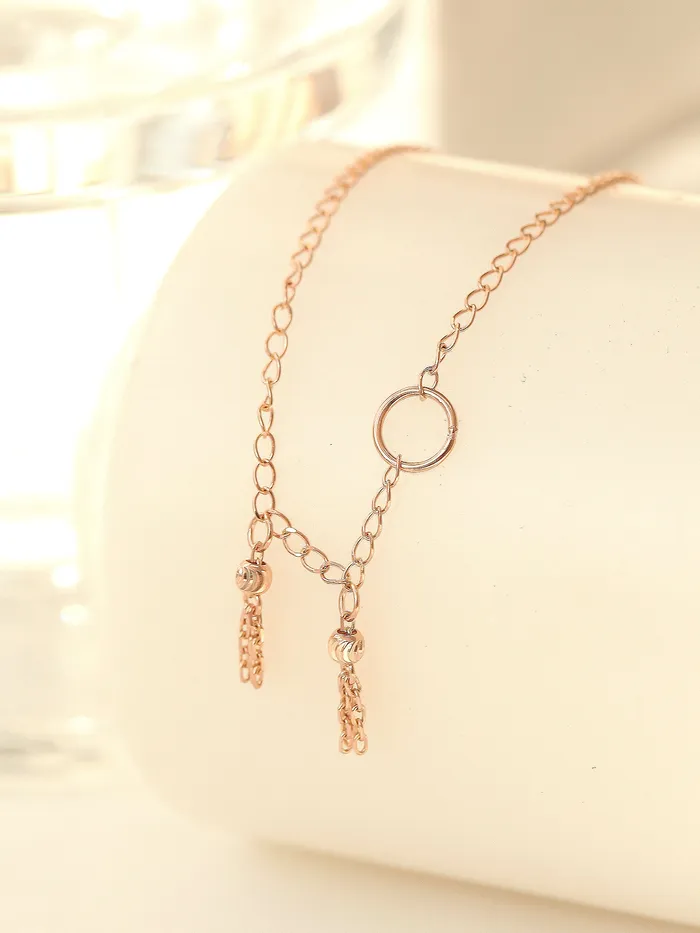 14K 18K Gold Tassel Chain Anklet MinimalBijoux PreStyled Sets