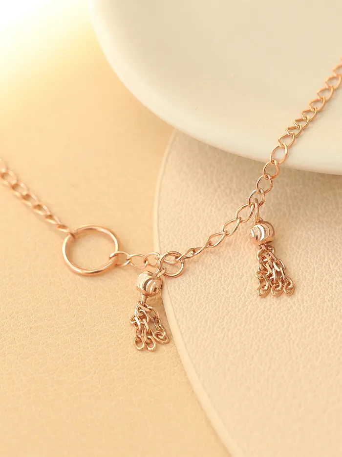 14K 18K Gold Tassel Chain Anklet MinimalBijoux PreStyled Sets