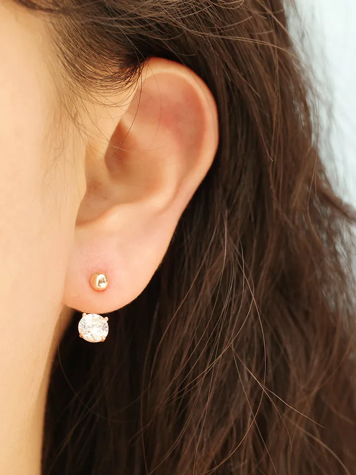 14K Gold Cubic Belly Button Earring 20G MinimalBijoux Earrings