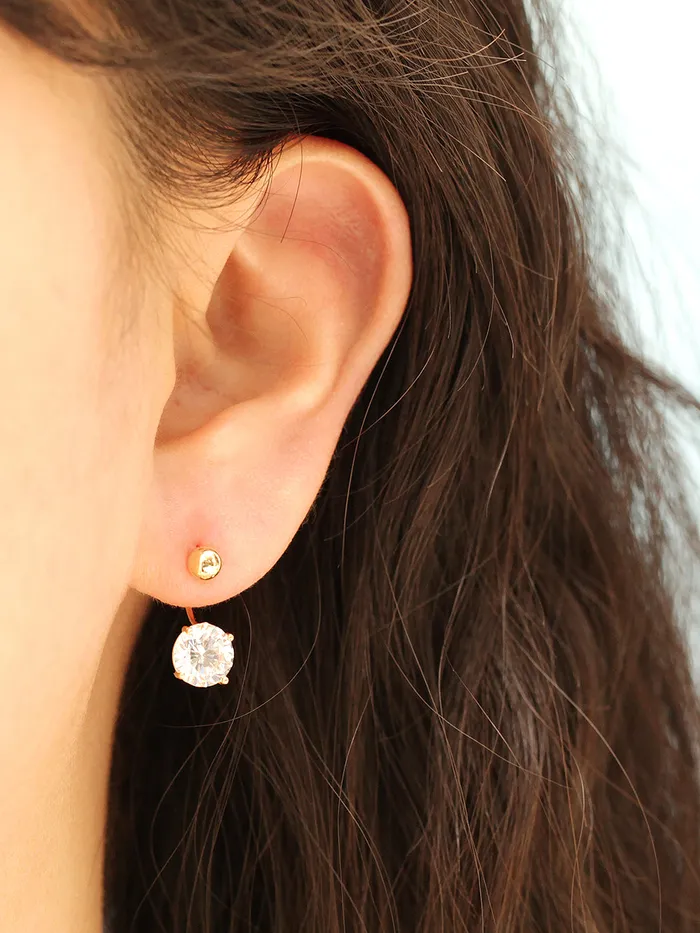 14K Gold Cubic Belly Button Earring 20G MinimalBijoux Earrings
