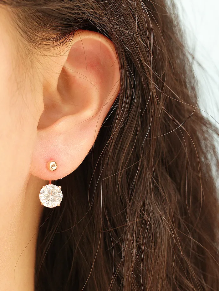 14K Gold Cubic Belly Button Earring 20G MinimalBijoux Earrings