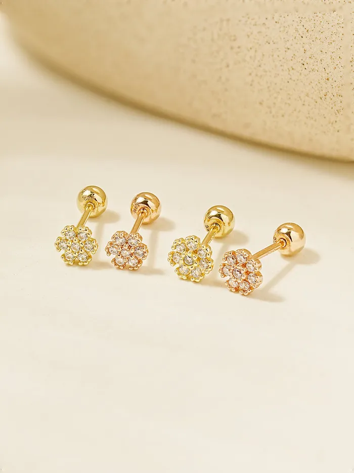 14K Gold Dandelion Cartilage Earring 20G MinimalBijoux Earrings
