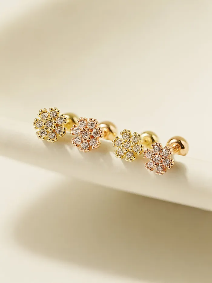 14K Gold Dandelion Cartilage Earring 20G MinimalBijoux Earrings