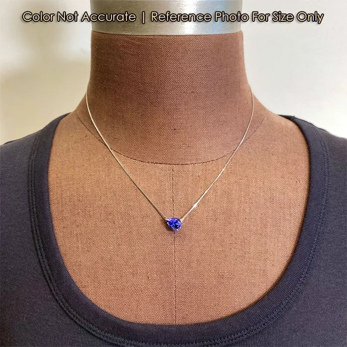 14K White Gold Box Link Pear Shape Tanzanite Necklace 260 Carats Moriartys Gem Art Necklaces