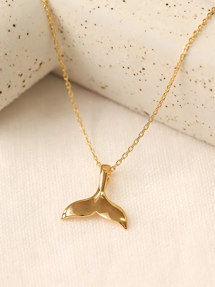 925 Silver Whale Tail Necklace MinimalBijoux Necklaces