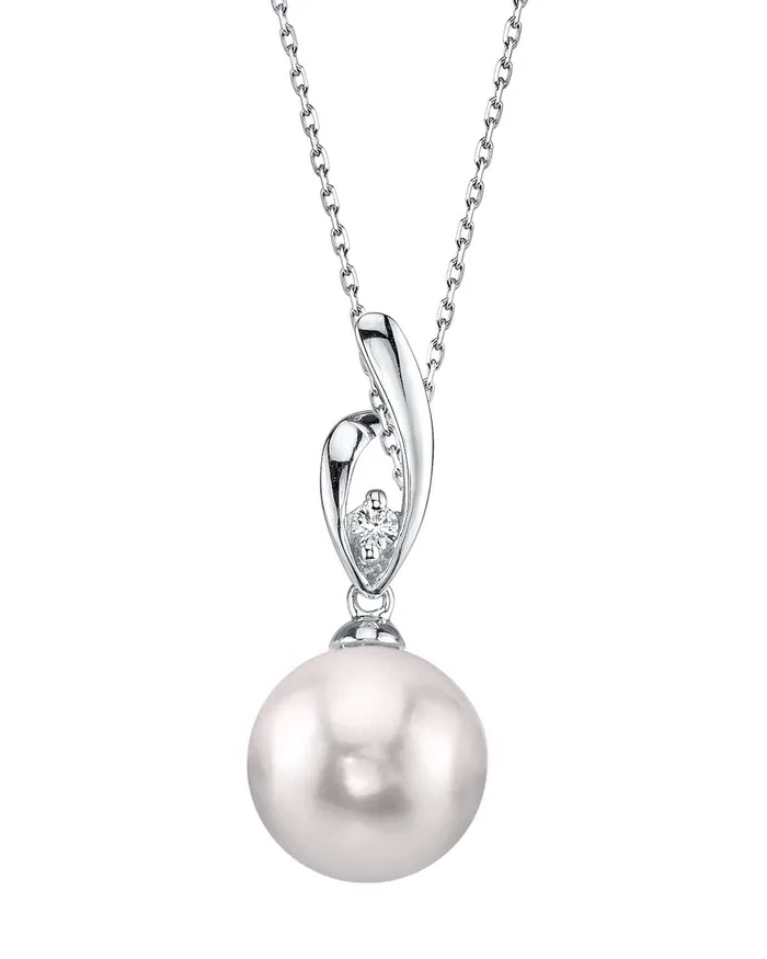 Akoya Pearl Diamond Lois Pendant SPT Necklaces
