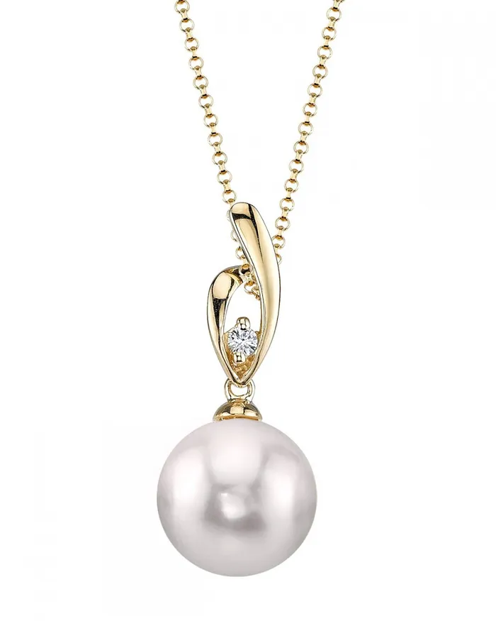 Akoya Pearl Diamond Lois Pendant SPT Necklaces