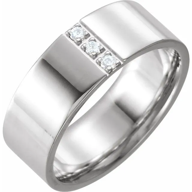 Anueva Jewelry Rings Round Diamond Ravine Band 8mm Recycled Gold Wedding band with diamonds