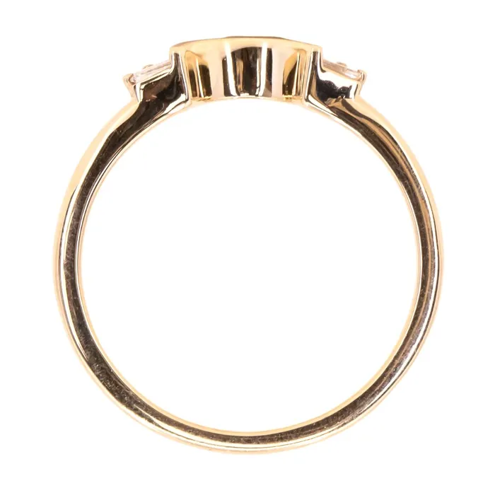 Anueva Jewelry Rings Sunset Curved Baguette Diamond Band in Recycled 14k Gold
