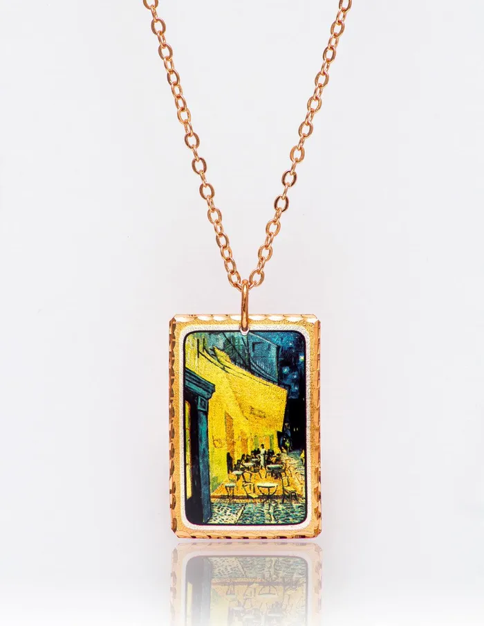 artuckycom Necklaces Vincent Van Gogh Caf Terrace at Night Necklace
