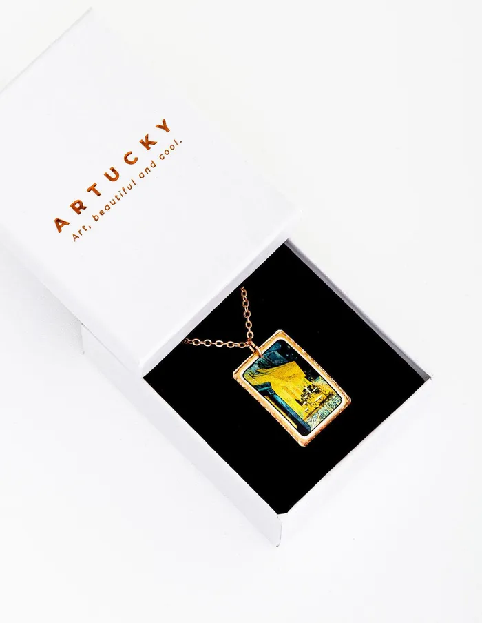 artuckycom Necklaces Vincent Van Gogh Caf Terrace at Night Necklace