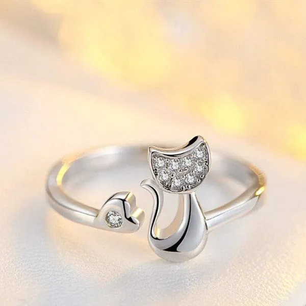 CatCurio Pet Store Rings Cat Charm Ring