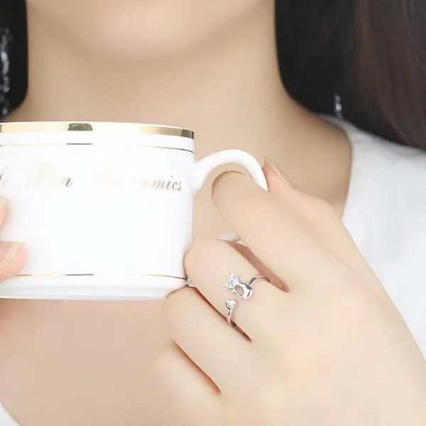 CatCurio Pet Store Rings Cat Charm Ring