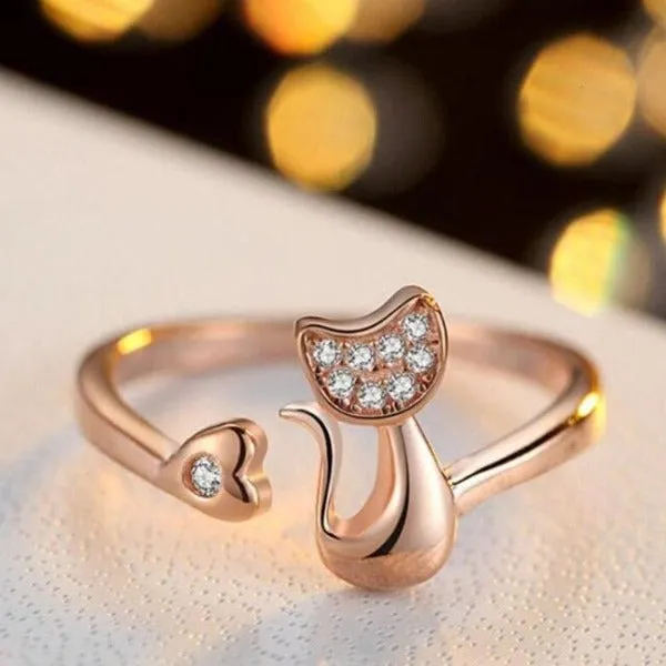 CatCurio Pet Store Rings Cat Charm Ring