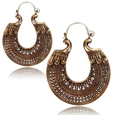 Chaotic Trading Earrings Rose Brass Boho Earrings
