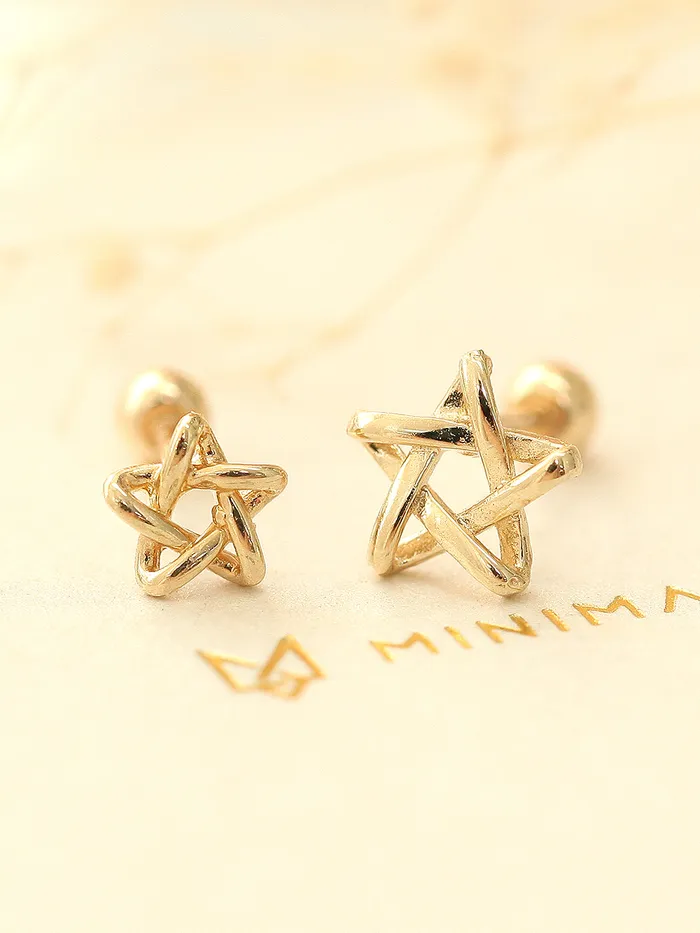 Earrings 14K gold Star Point cartilage earring 20g MinimalBijoux