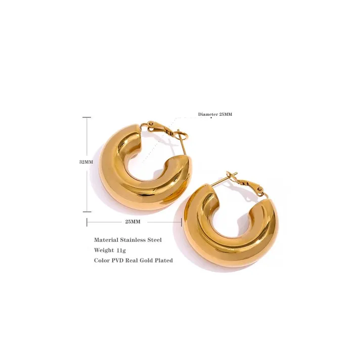 Earrings Mabel Love Co Gleam Hoop Earrings