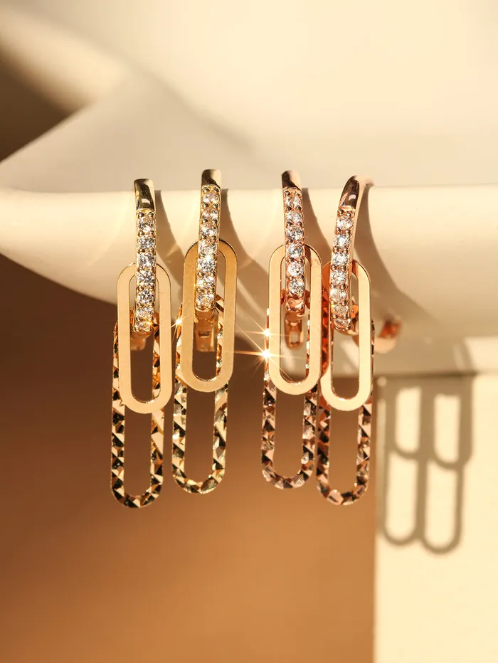 Earrings MinimalBijoux 14K 18K Gold Clip Drop Cubic Cartilage Hoop Earring