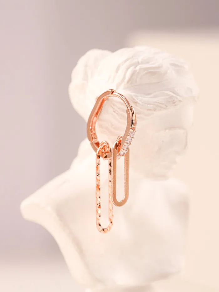 Earrings MinimalBijoux 14K 18K Gold Clip Drop Cubic Cartilage Hoop Earring