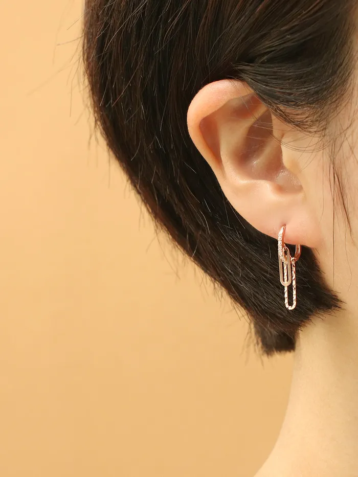 Earrings MinimalBijoux 14K 18K Gold Clip Drop Cubic Cartilage Hoop Earring