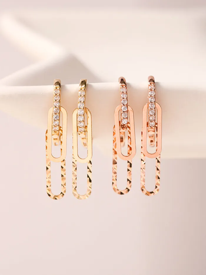 Earrings MinimalBijoux 14K 18K Gold Clip Drop Cubic Cartilage Hoop Earring
