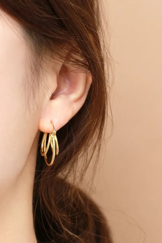 Earrings MinimalBijoux 925 Silver Triple Hoop Earring