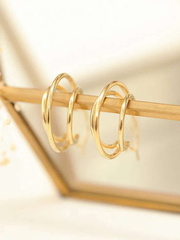 Earrings MinimalBijoux 925 Silver Triple Hoop Earring