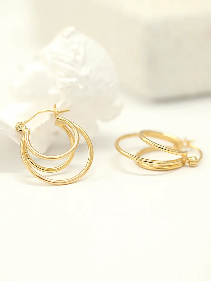 Earrings MinimalBijoux 925 Silver Triple Hoop Earring