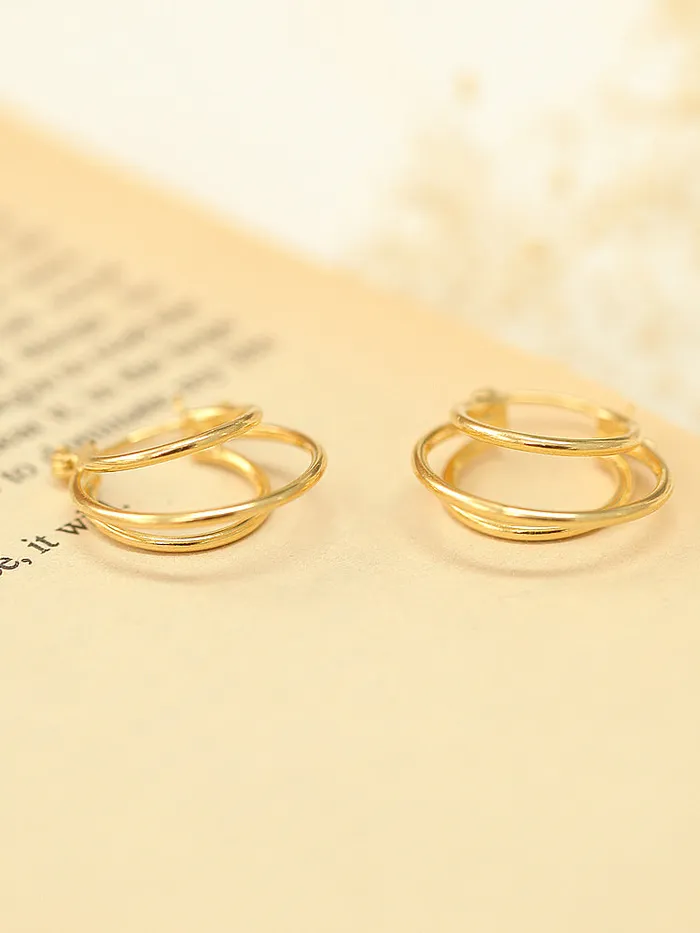 Earrings MinimalBijoux 925 Silver Triple Hoop Earring