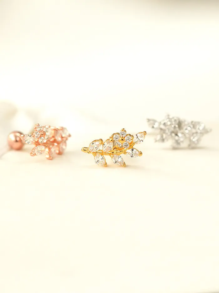 Earrings MinimalBijoux Flower Leaf Cartilage earring