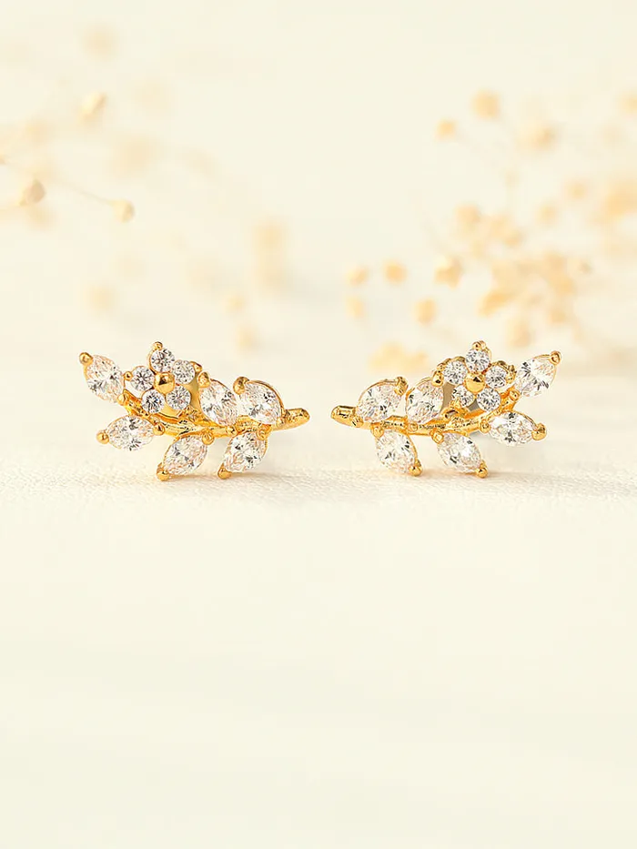 Earrings MinimalBijoux Flower Leaf Cartilage earring