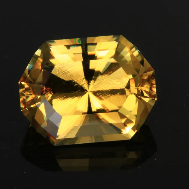 Earrings Moriartys Gem Art Yellow Modified Emerald Cut Scapolite 455 ct
