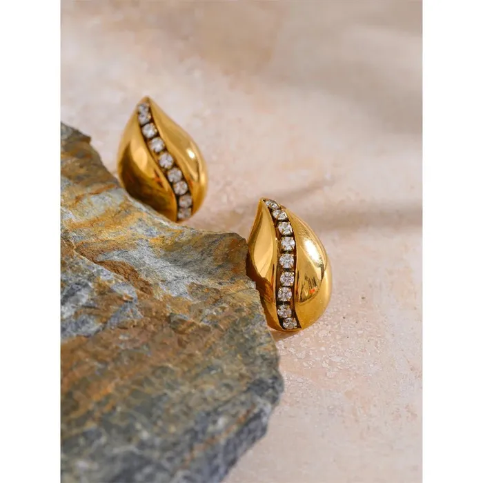 Elegant Water Drop Stud Earrings Sparkle Style Mabel Love Co Earrings