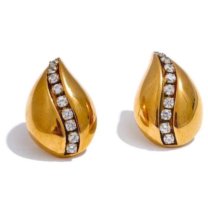 Elegant Water Drop Stud Earrings Sparkle Style Mabel Love Co Earrings