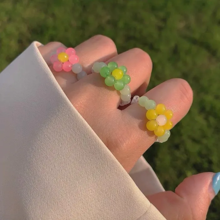 Flower Power Ring in Lemon shopsnackbreak Rings