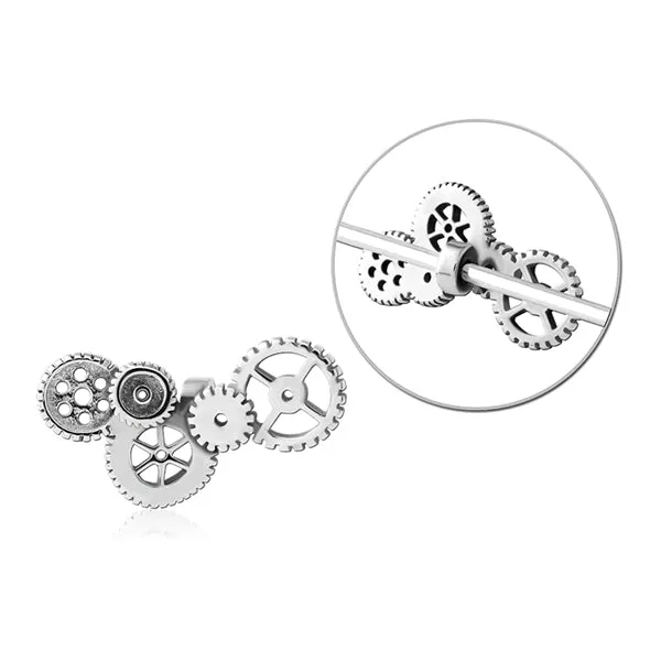 Gearworks Stainless Barbell Charm Tulsa Body Jewelry Charm Necklaces