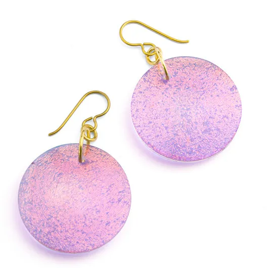 Gorilla Glass Earrings Deluxe Dichroic Eclipse Earrings by Gorilla Glass