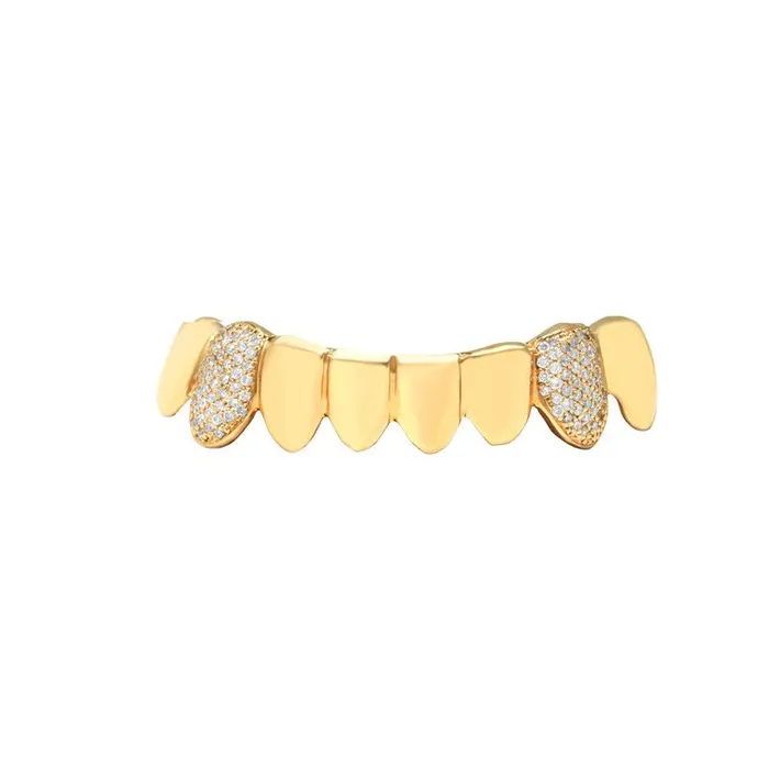 IF Co Gold Grill Diamond Fangs Only PreStyled Sets