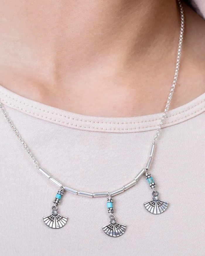 Lotus Turquoise Necklace KOAY Silver Store Necklaces