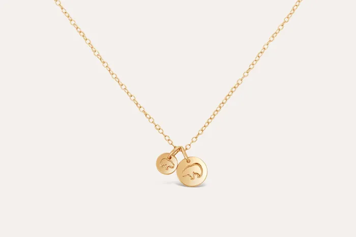 Mama Bear Baby Bear Necklace Gold Fill Sheena Marshall Jewelry Necklaces
